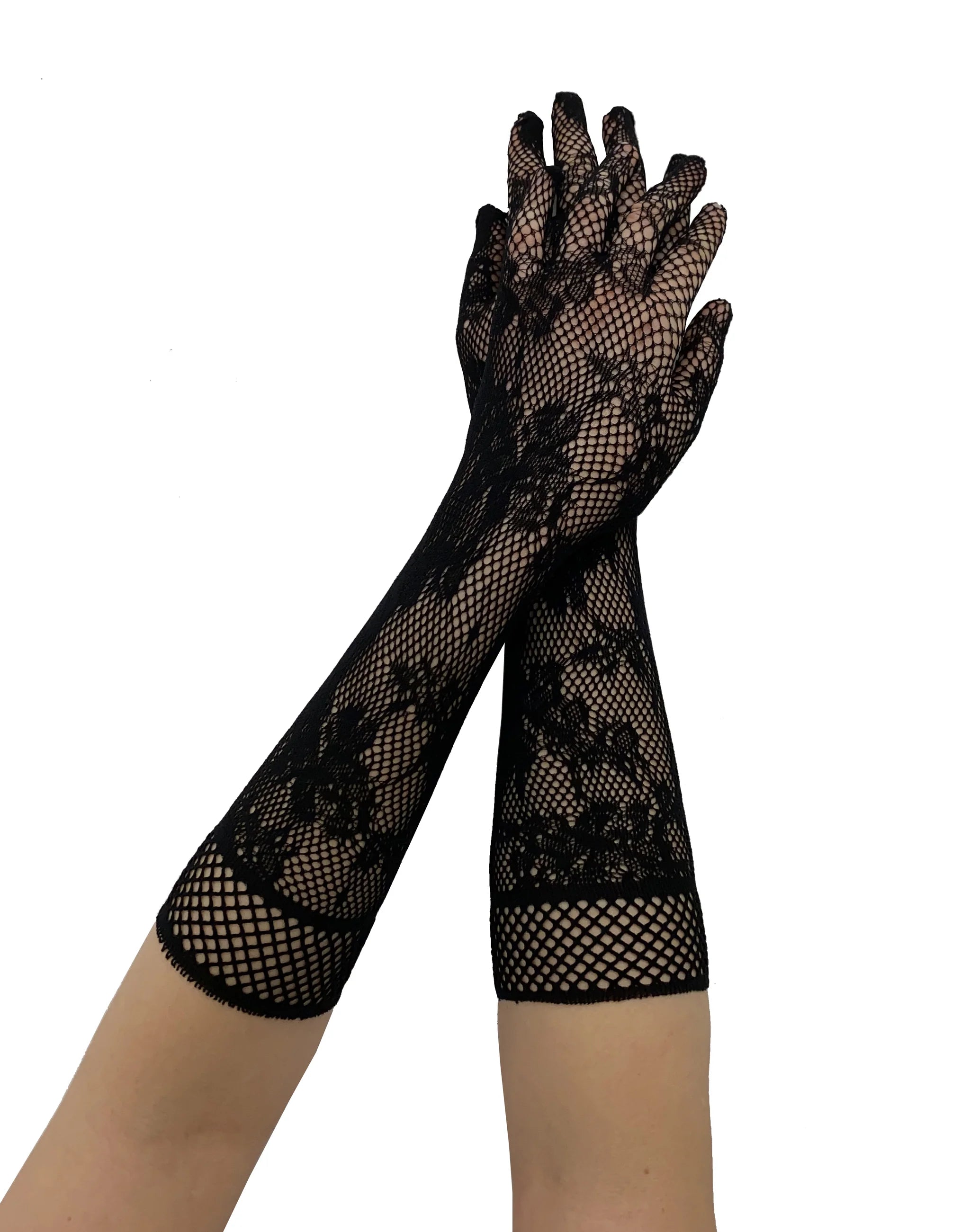  Fishnet Floral Gloves Lingerie by Pamela Mann- The Nookie