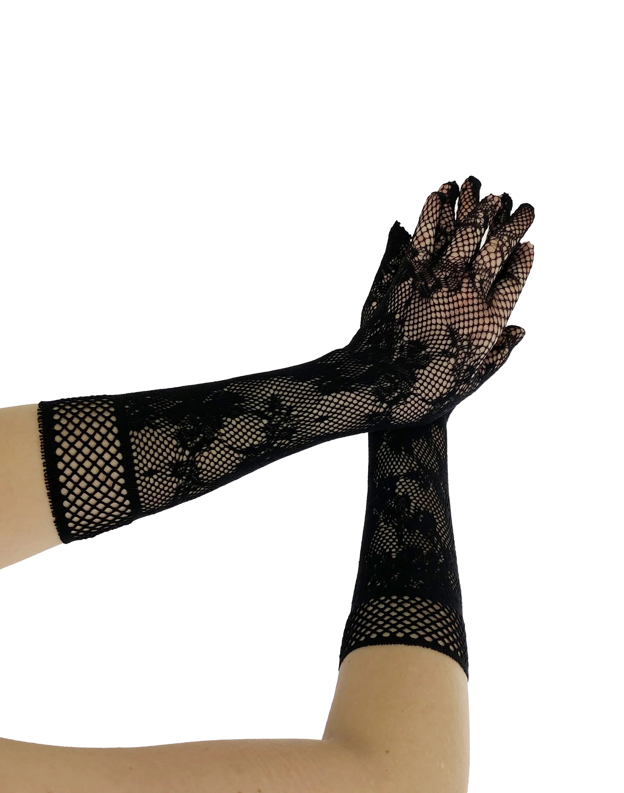  Fishnet Floral Gloves Lingerie by Pamela Mann- The Nookie