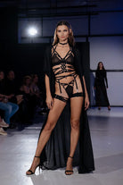 Black Bondage Thong Lingerie by Flash You & Me- The Nookie