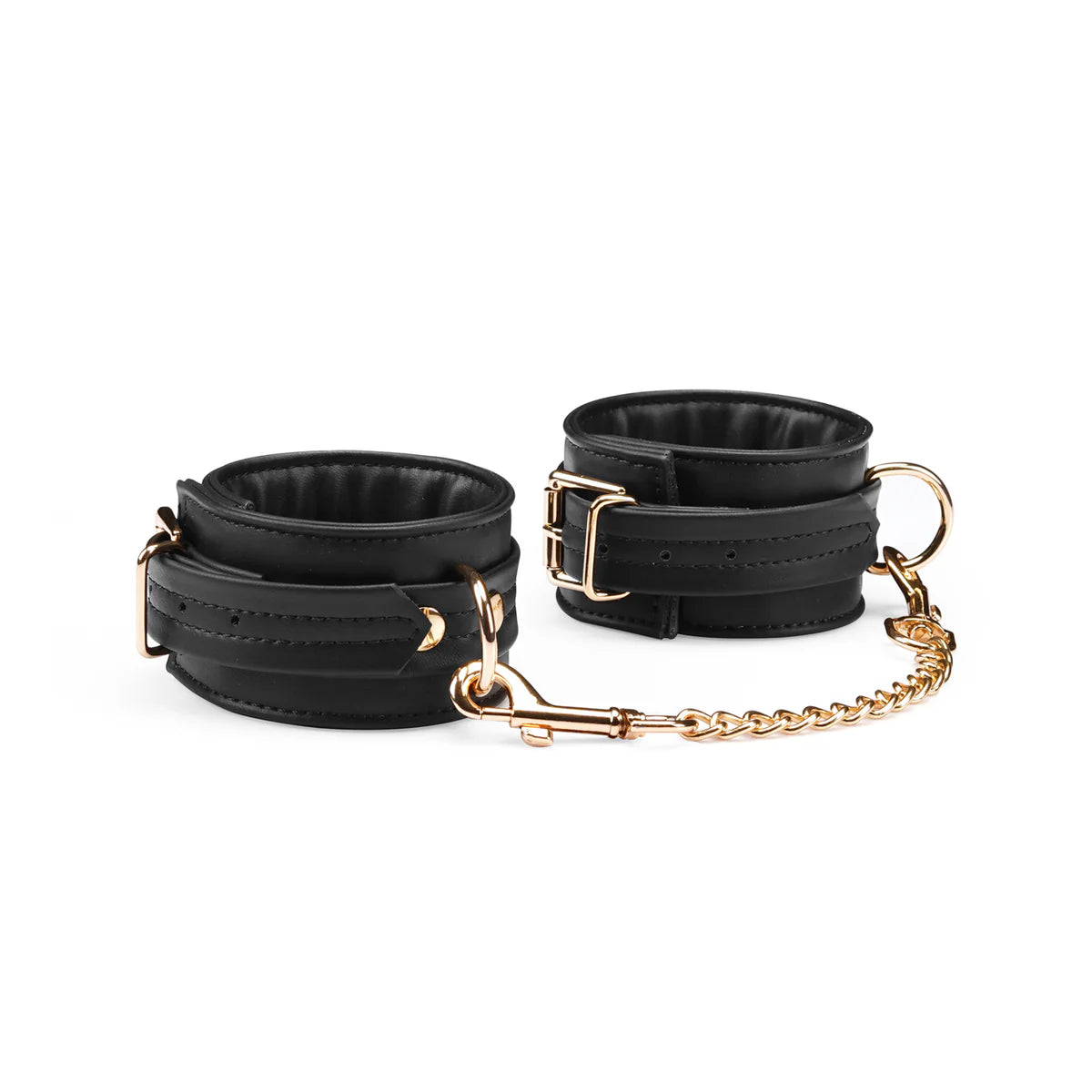  Dark Candy: Vegan Leather Handcuffs with Gold Hardware Kink by Liebe Seele- The Nookie