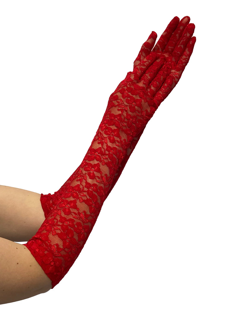  Opera Lace Gloves in Red Lingerie by Pamela Mann- The Nookie