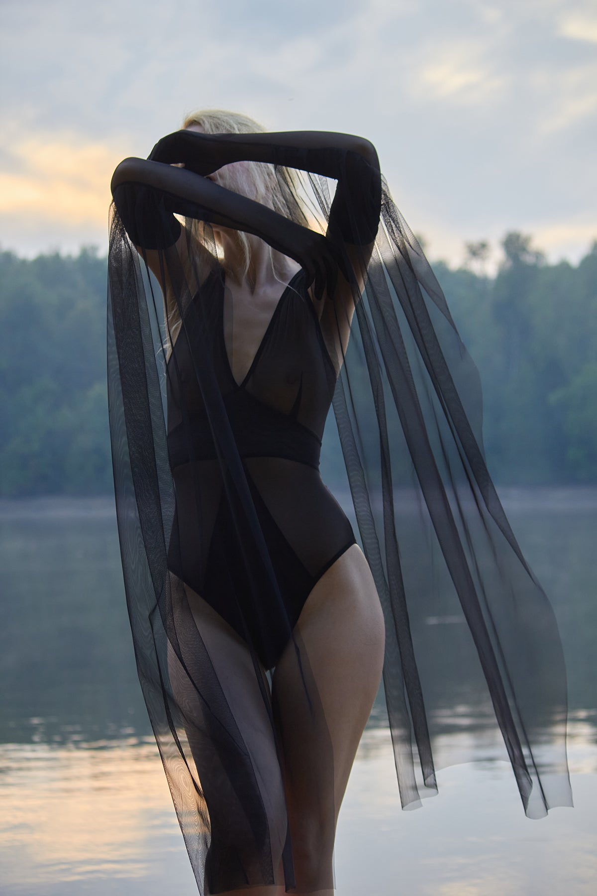 Black Mesh Bodysuit With Layering Lingerie by Flash You & Me- The Nookie