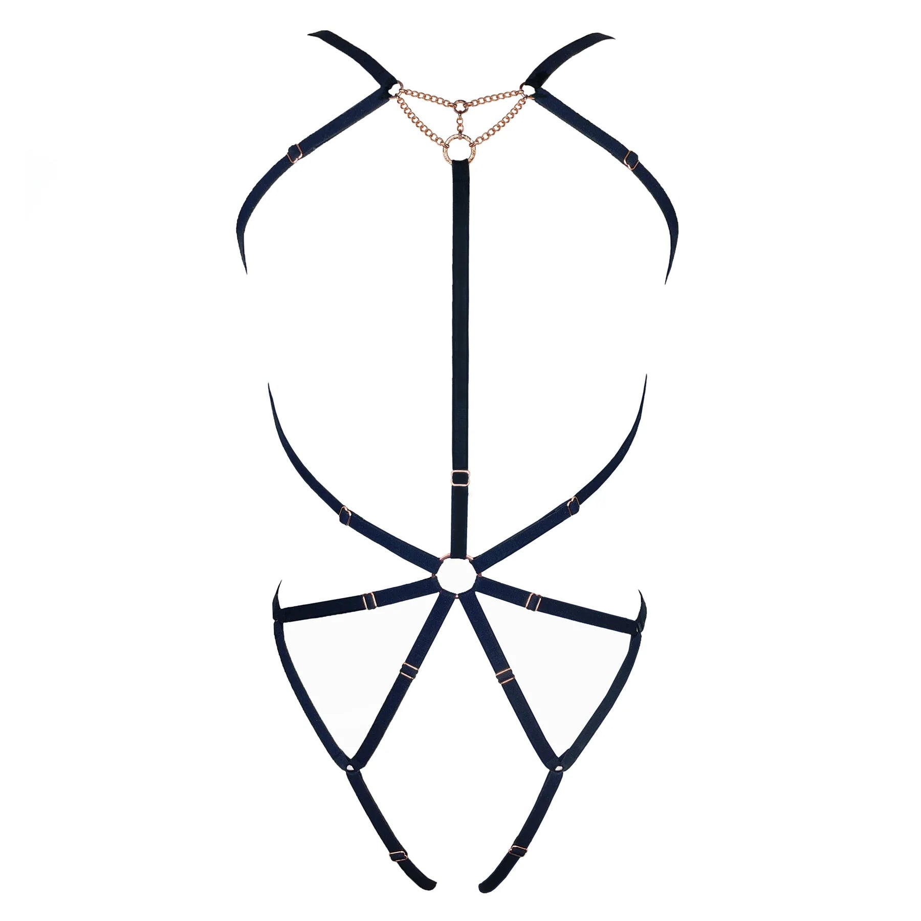  Frisson Body Harness Black Lingerie by Monique Morin Lingerie- The Nookie