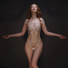  Ether Bodysuit in Crystal Lingerie by Monique Morin Lingerie- The Nookie