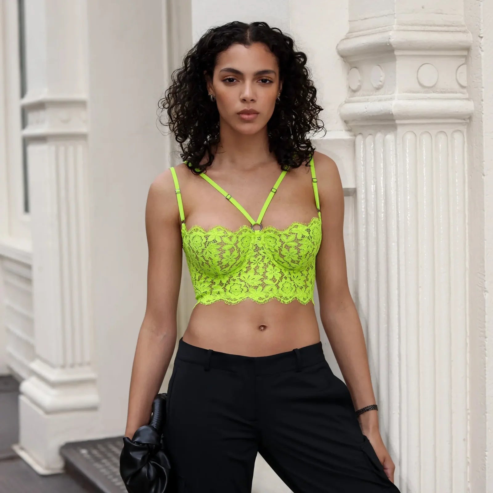  Frisson Bustier Acid Green Lingerie by Monique Morin Lingerie- The Nookie