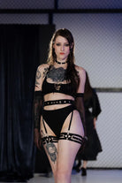 Bondage Waist Belt with Silver Sliders Lingerie by Flash You & Me- The Nookie