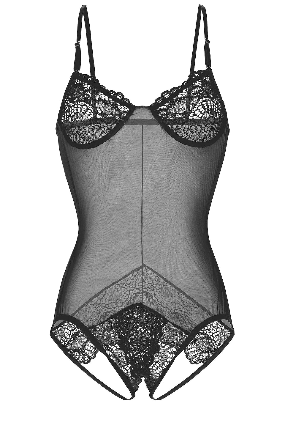  Whisper Sweet Nothings Coucou Bodysuit in Black Lingerie by Only Hearts- The Nookie