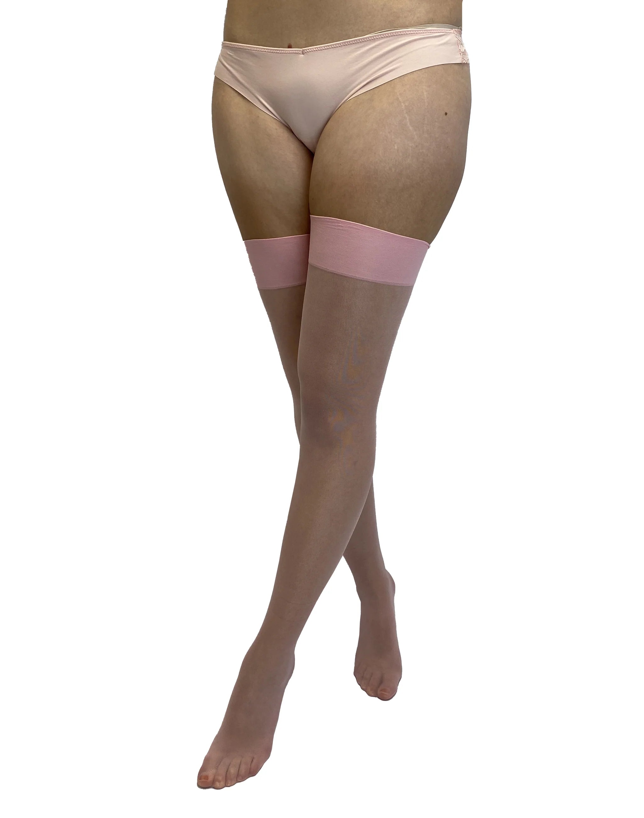  Sheer Shine Stockings in Pink Lingerie by Pamela Mann- The Nookie