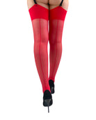  Premium Coloured Seamed Stocking in Red Lingerie by Pamela Mann- The Nookie