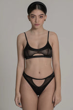  West Black Half Moon Cut-Out G-String Lingerie by RAVEN + ROSE- The Nookie