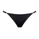  Black Triangle Bikini Bottoms with Black Sliders Lingerie by Flash You & Me- The Nookie