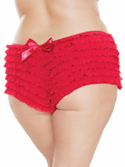 Ruffle Booty Shorts in Red Lingerie by Coquette- The Nookie