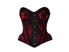 Red with Black Lace Steel Boned Underwire Bustier Corset Lingerie by Daisy Corsets- The Nookie