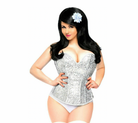 Silver Sequin Steel Boned Corset Lingerie by Daisy Corsets- The Nookie