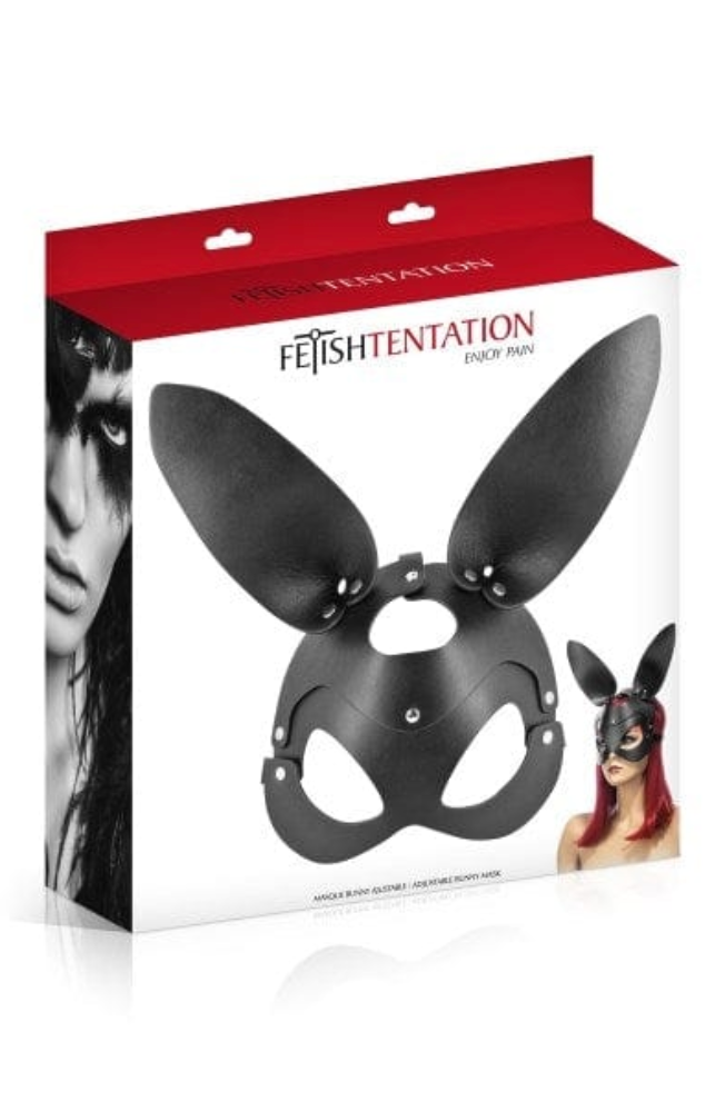 Adjustable Faux Leather Bunny Mask Lingerie by Fetish Tentation- The Nookie