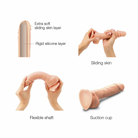 Sliding Skin Realistic Dildo Size L Dildo by Strap-On-Me- The Nookie