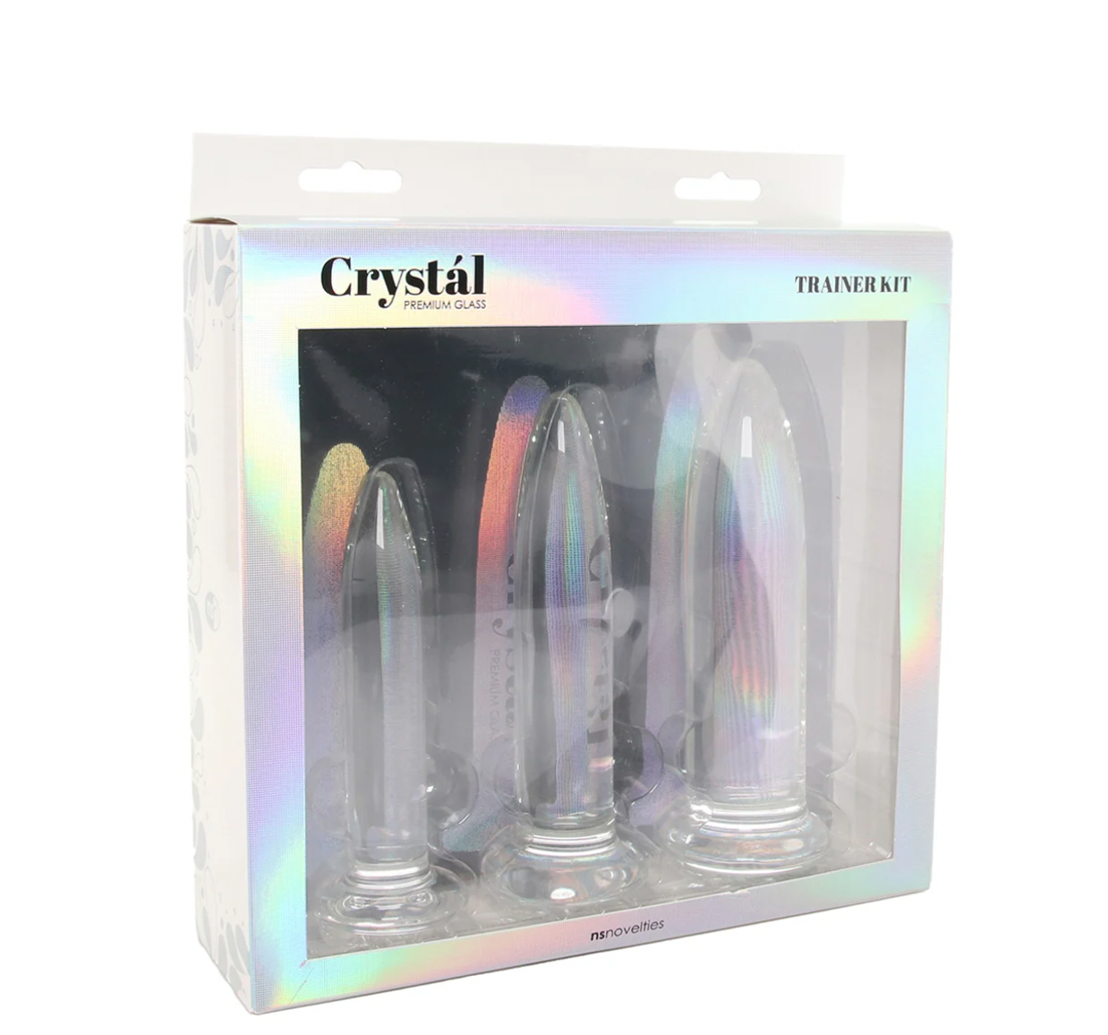 Crystál 3 Piece Glass Dilator Training Kit Dildo by NS Novelties- The Nookie