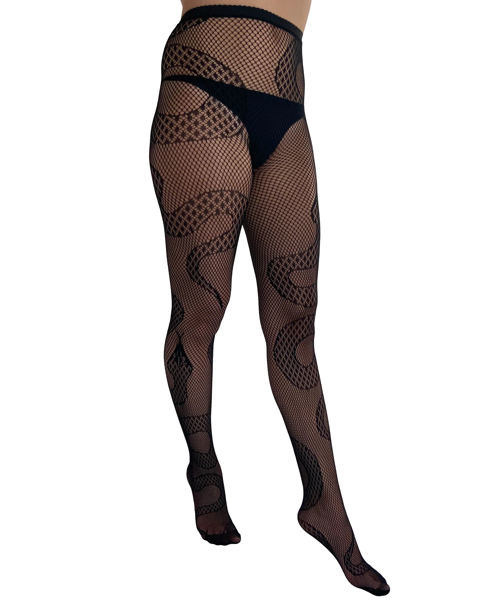  Snake Net Tights Lingerie by Pamela Mann- The Nookie