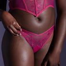  Verona High Leg Thong in Dahlia Lingerie by Thistle & Spire- The Nookie