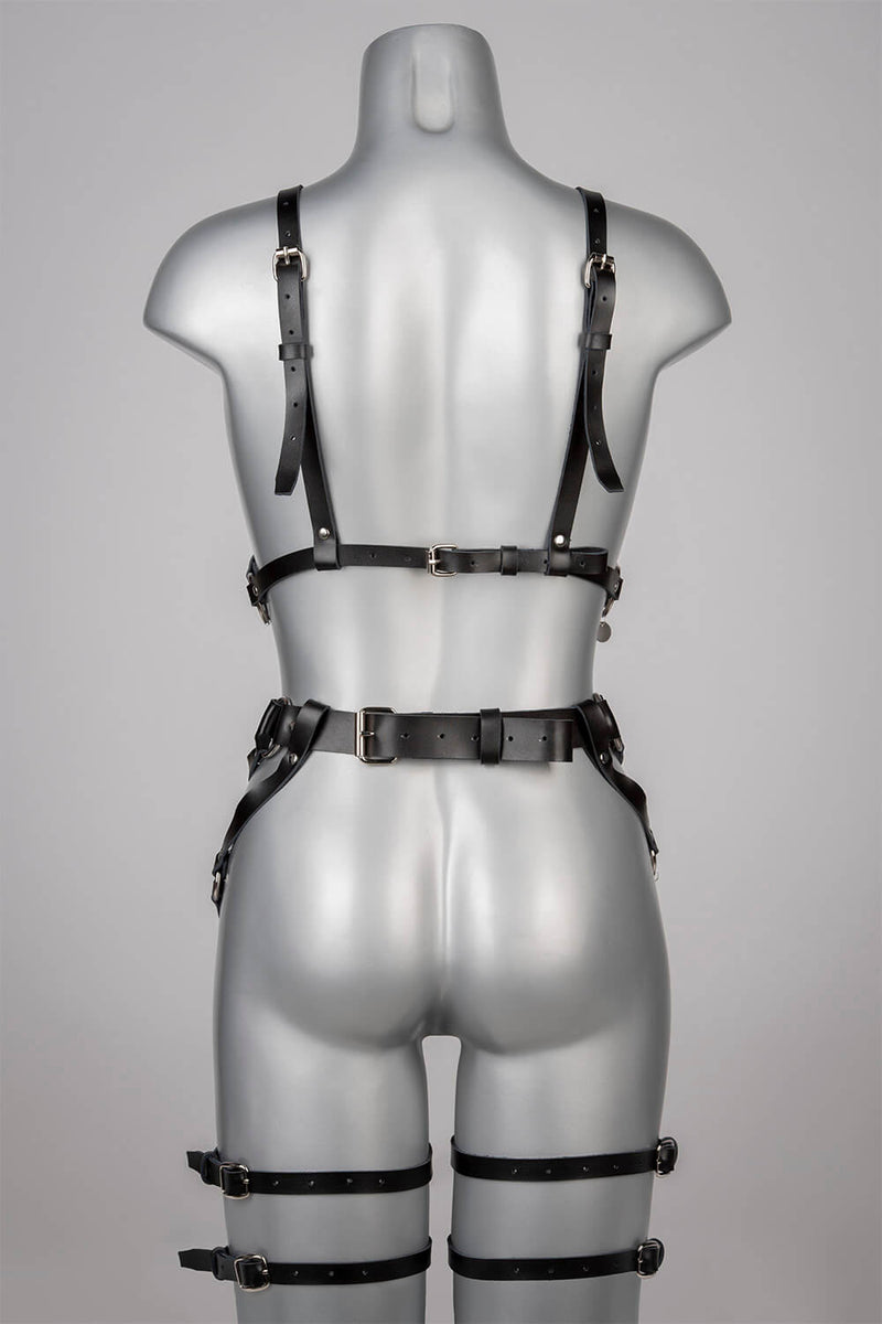  Infinity Leather Garter Belt  by Voyeur X- The Nookie