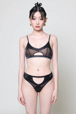  West Black Half Moon Cut-Out G-String Lingerie by RAVEN + ROSE- The Nookie