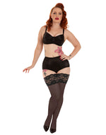  Premium Wide Lace Top Hold Ups Lingerie by Pamela Mann- The Nookie