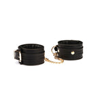 Dark Candy Black Vegan Leather Ankle Cuffs Kink by Liebe Seele- The Nookie