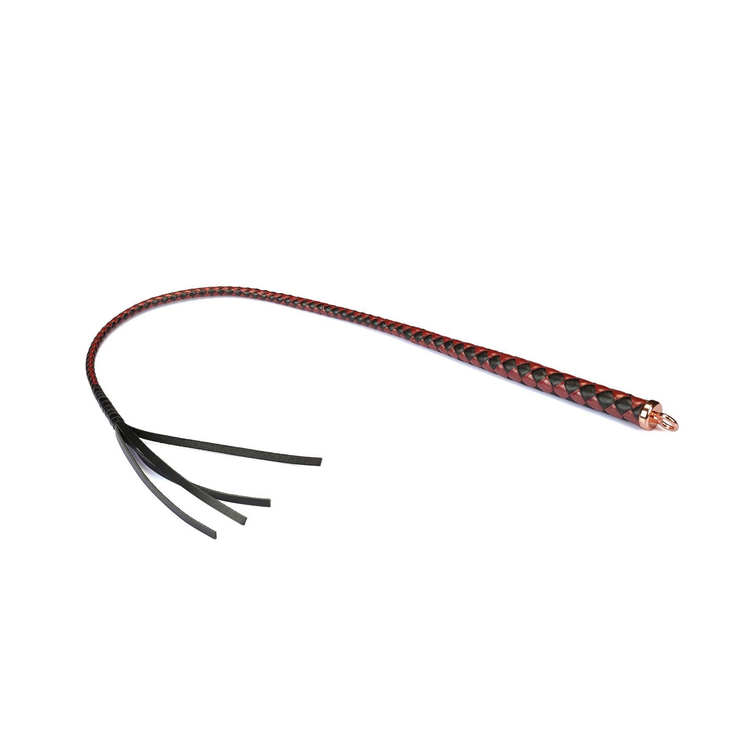 Wine Red Leather Bull Whip 102cm Luxury Leather Whip Kink by Liebe Seele- The Nookie