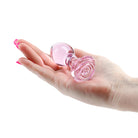  Crystal Glass Rose Plug in Pink Dildo by NS Novelties- The Nookie