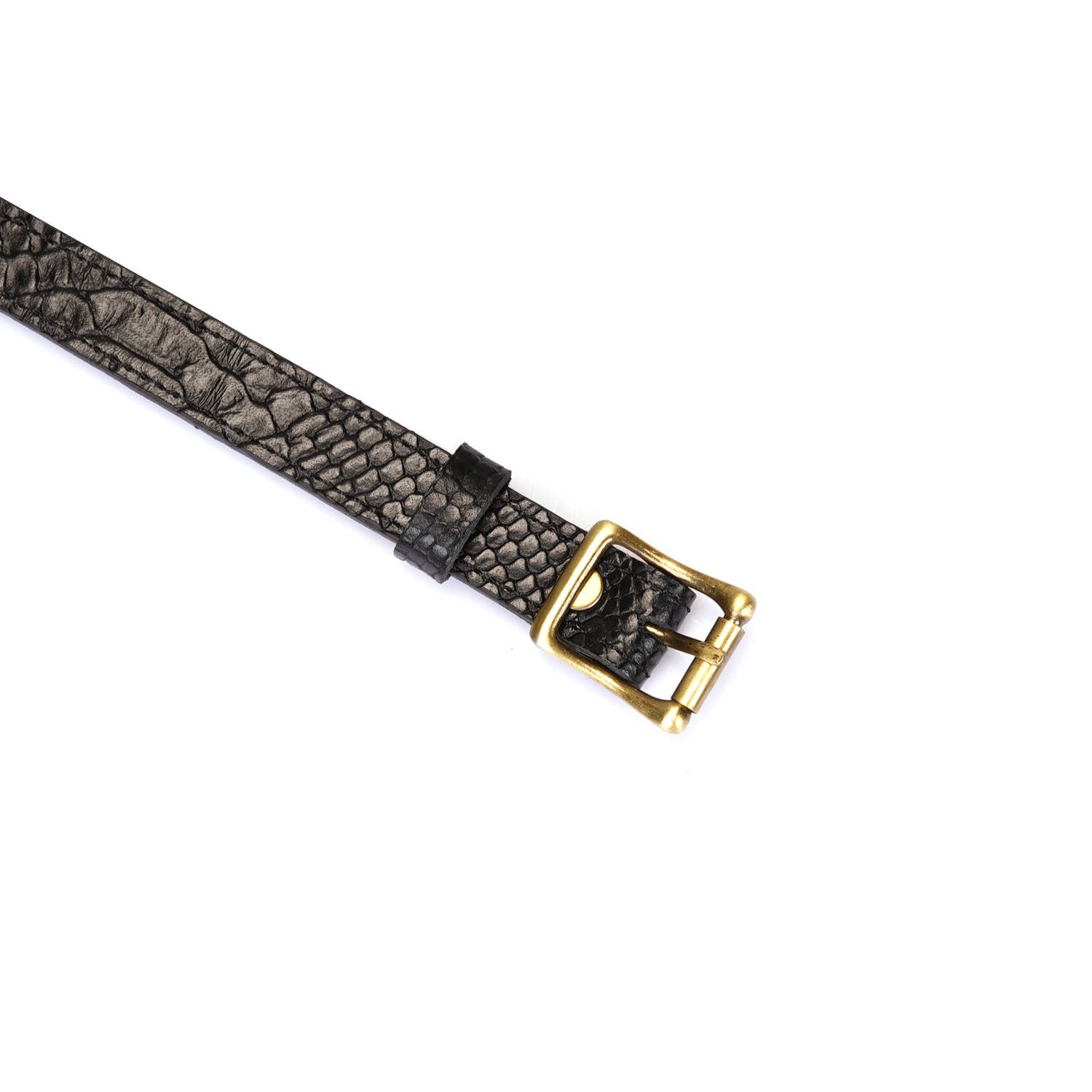 Crocodile Noir Black Leather Blindfold Kink by Liebe Seele- The Nookie