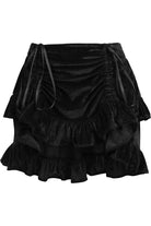  Black Velvet Ruched Bustle Skirt Lingerie by Daisy Corsets- The Nookie