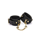 Crocodile Noir Black Leather Wrist Cuffs Kink by Liebe Seele- The Nookie
