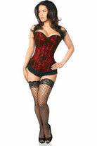 Lavish Red Lace Front Zipper Corset Lingerie by Daisy Corsets- The Nookie