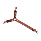 Wine Red Leather Collar and Wrist Restraints Harness Kink by Liebe Seele- The Nookie