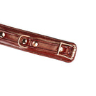 Wine Red Leather Narrow Handcuffs with Rose Gold Hardware Lingerie by Liebe Seele- The Nookie