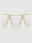 Pearl & Chain Draped Garter Lingerie by House of Desire- The Nookie