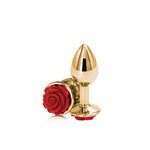  Small Gold Plug with Red Rose Dildo by NS Novelties- The Nookie