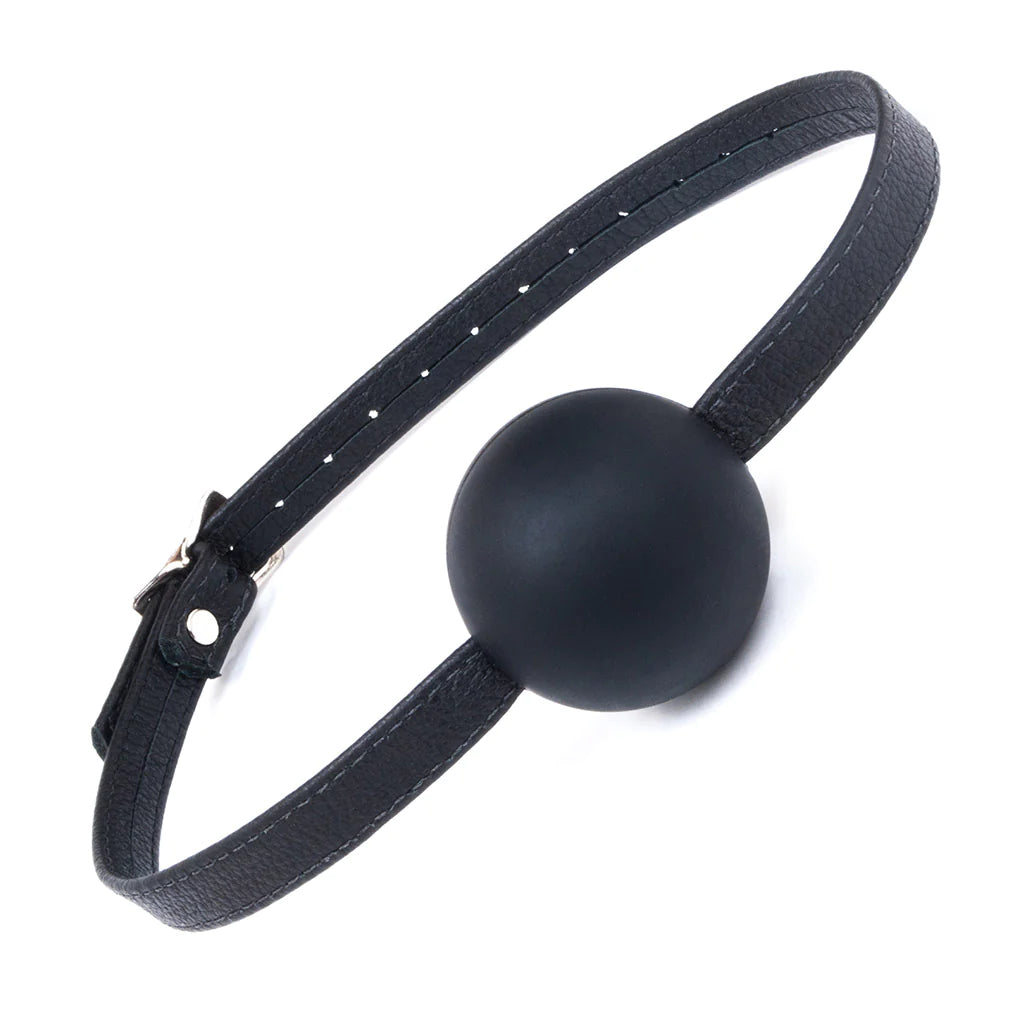  Silicone Ball Gag with Leather Strap Kink by Stockroom- The Nookie