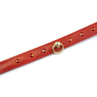 Luxury Red Leather Gemstone Choker with O-Ring Kink by Liebe Seele- The Nookie