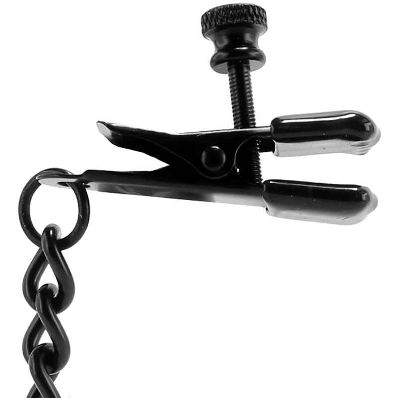  Broad Tip Clamp with Black Link Chain SPF-02 Kink by Spartacus- The Nookie