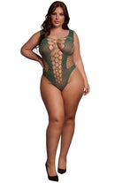  Le Désir Green V-Neck Teddy Lingerie by Shots- The Nookie