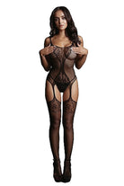  Le Désir Gartered Fishnet Bodystocking Lingerie by Shots- The Nookie