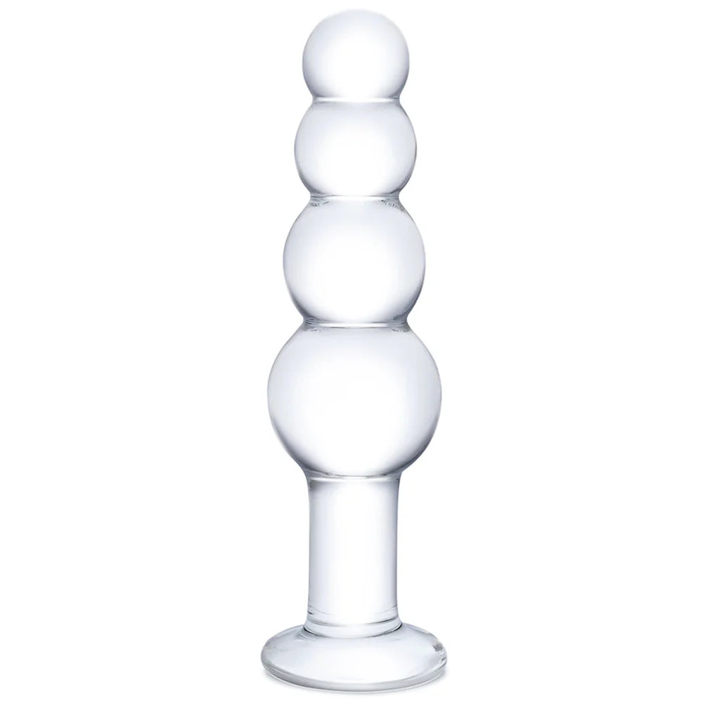 7.25 Inch Beaded Butt Plug Dildo by Glas- The Nookie