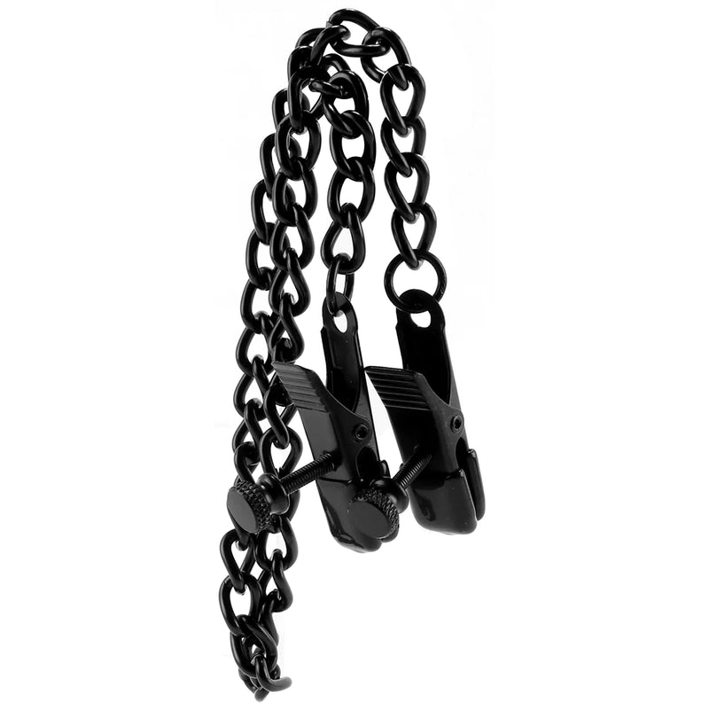  Broad Tip Clamp with Black Link Chain SPF-02 Kink by Spartacus- The Nookie