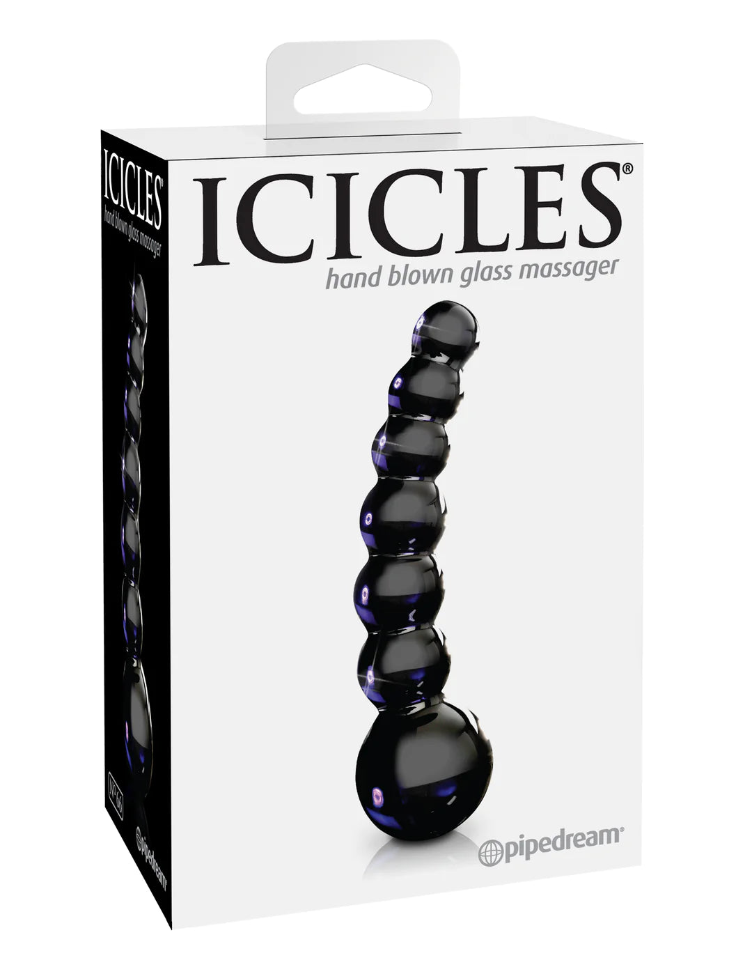  Icicles No. 66 Glass Plug in Black Dildo by Pipedream- The Nookie