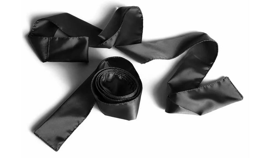  Liberator Black Satin Silky Tie-ups Kink by Liberator- The Nookie