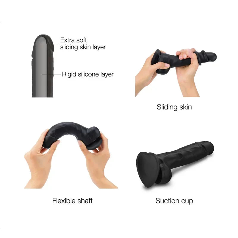 Sliding Skin Realistic Dildo Size XXL Dildo by Strap On Me- The Nookie
