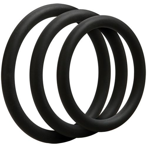  OptiMALE C-Ring Kit Thin Black Cock Ring by Doc Johnson- The Nookie