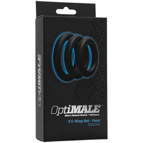  OptiMALE C-Ring Thick Black Cock Ring by Doc Johnson- The Nookie