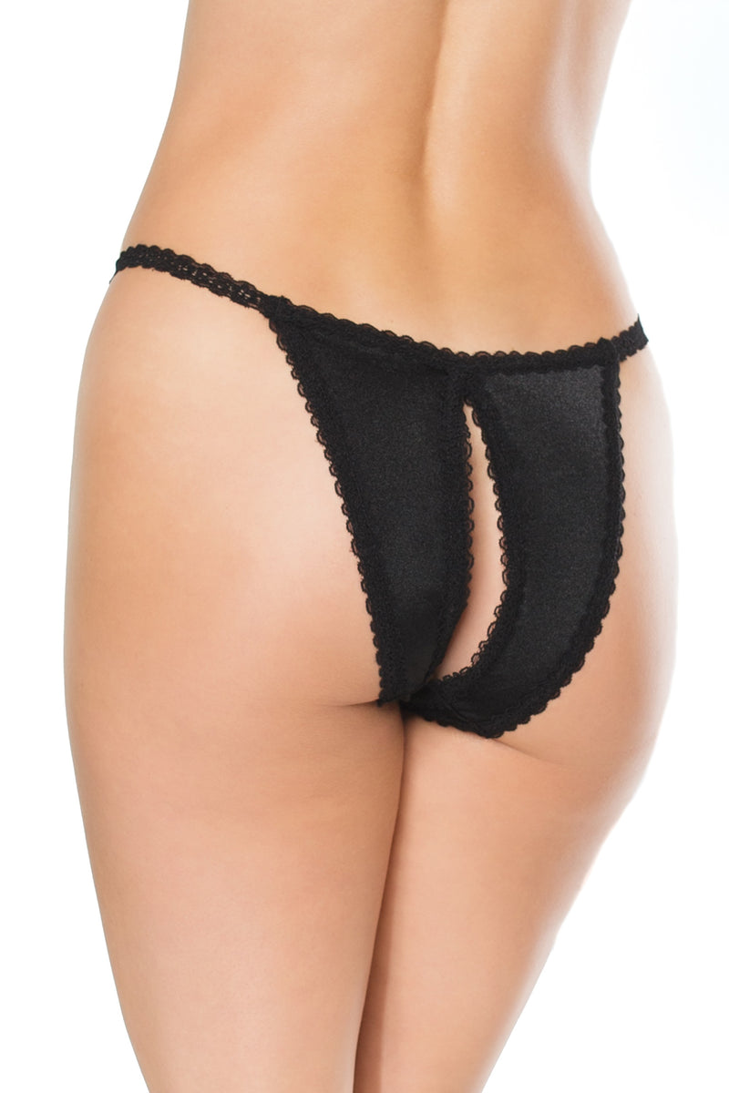  Chrotchless Thong in Black Lingerie by Coquette- The Nookie